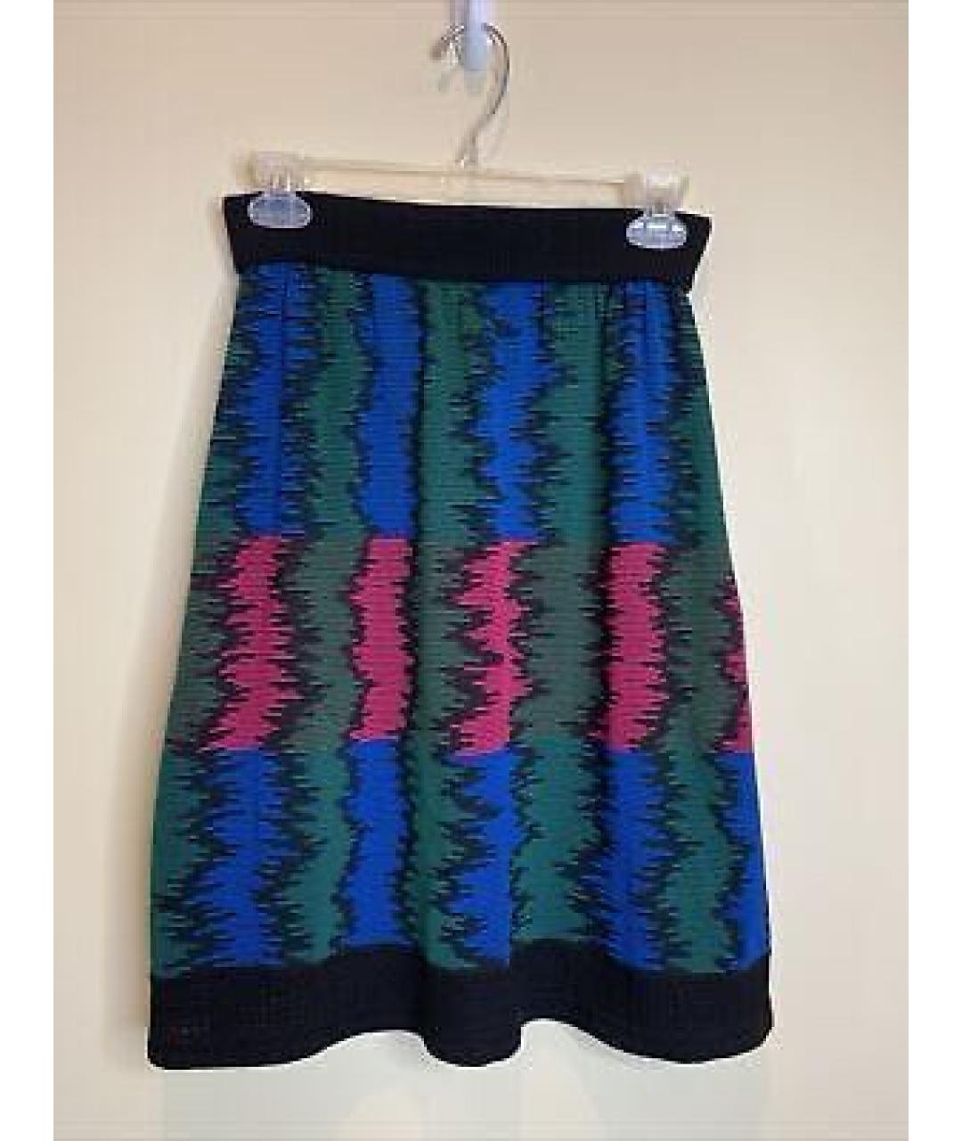 M MISSONI Синяя вискозная юбка мини, фото 7