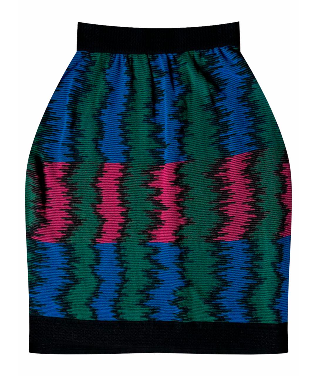 M MISSONI Синяя вискозная юбка мини, фото 1