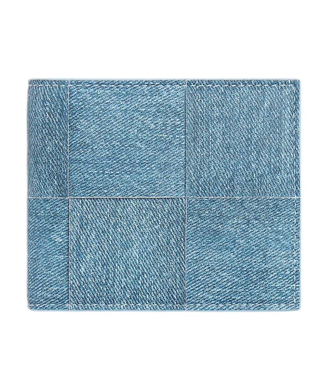 BOTTEGA VENETA Синий кожаный кошелек, фото 1