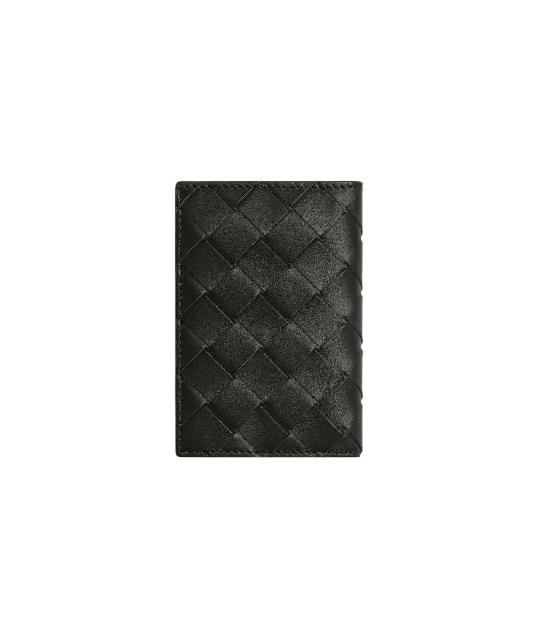 BOTTEGA VENETA Зеленый кожаный кардхолдер, фото 3