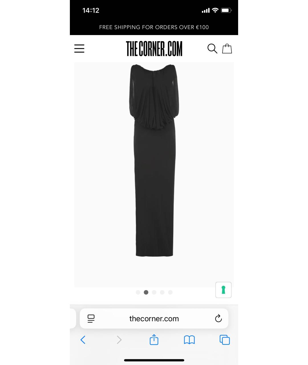 SAINT LAURENT Черное коктейльное платье, фото 3
