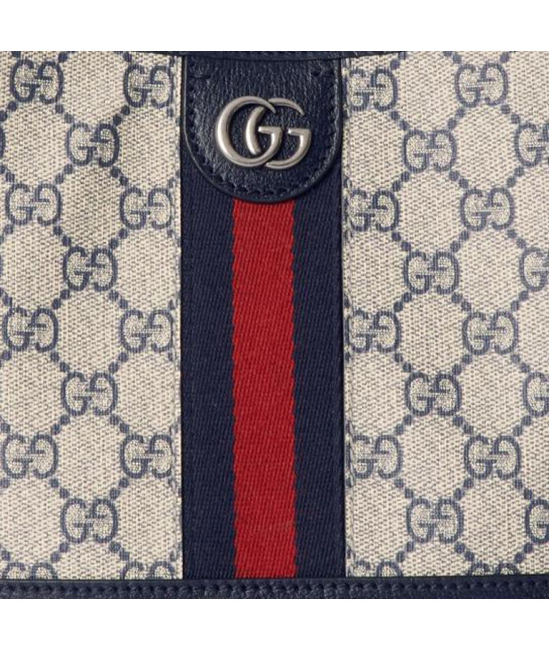 GUCCI Темно-синяя хлопковая сумка через плечо, фото 8