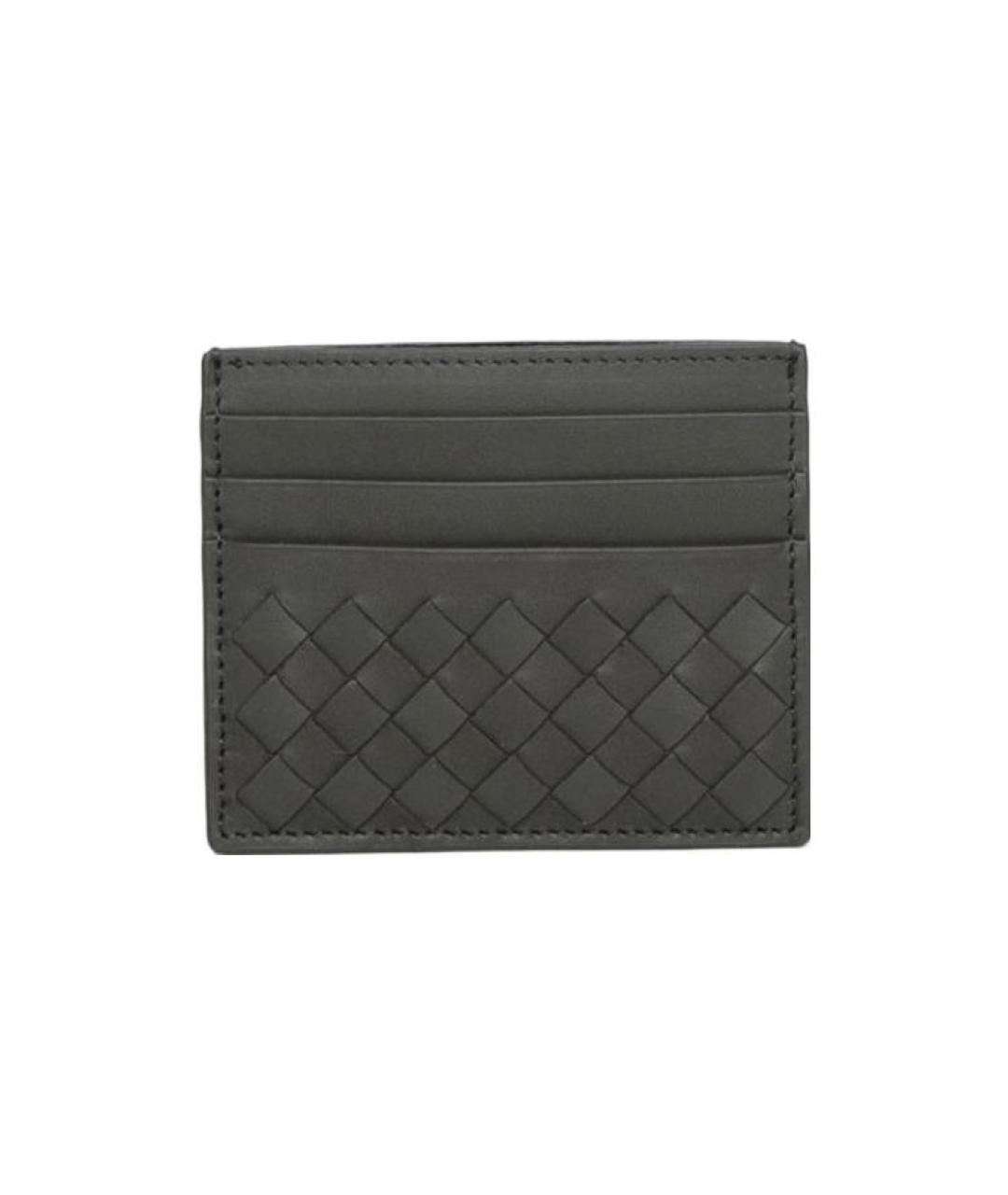 BOTTEGA VENETA Серый кожаный кардхолдер, фото 1