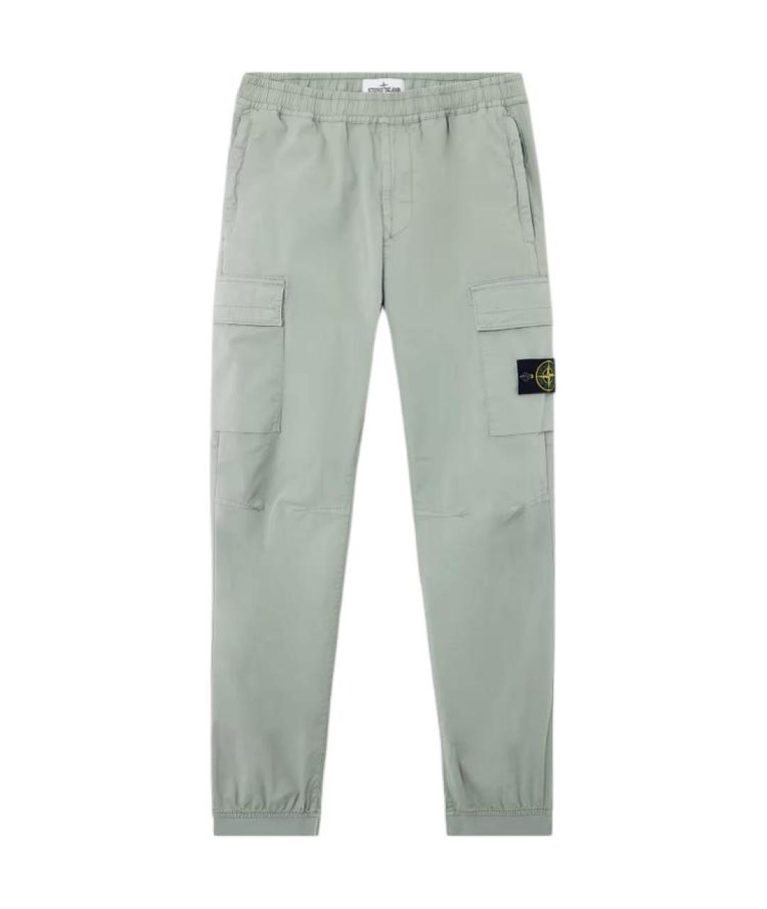 STONE ISLAND Зеленые брюки чинос, фото 1