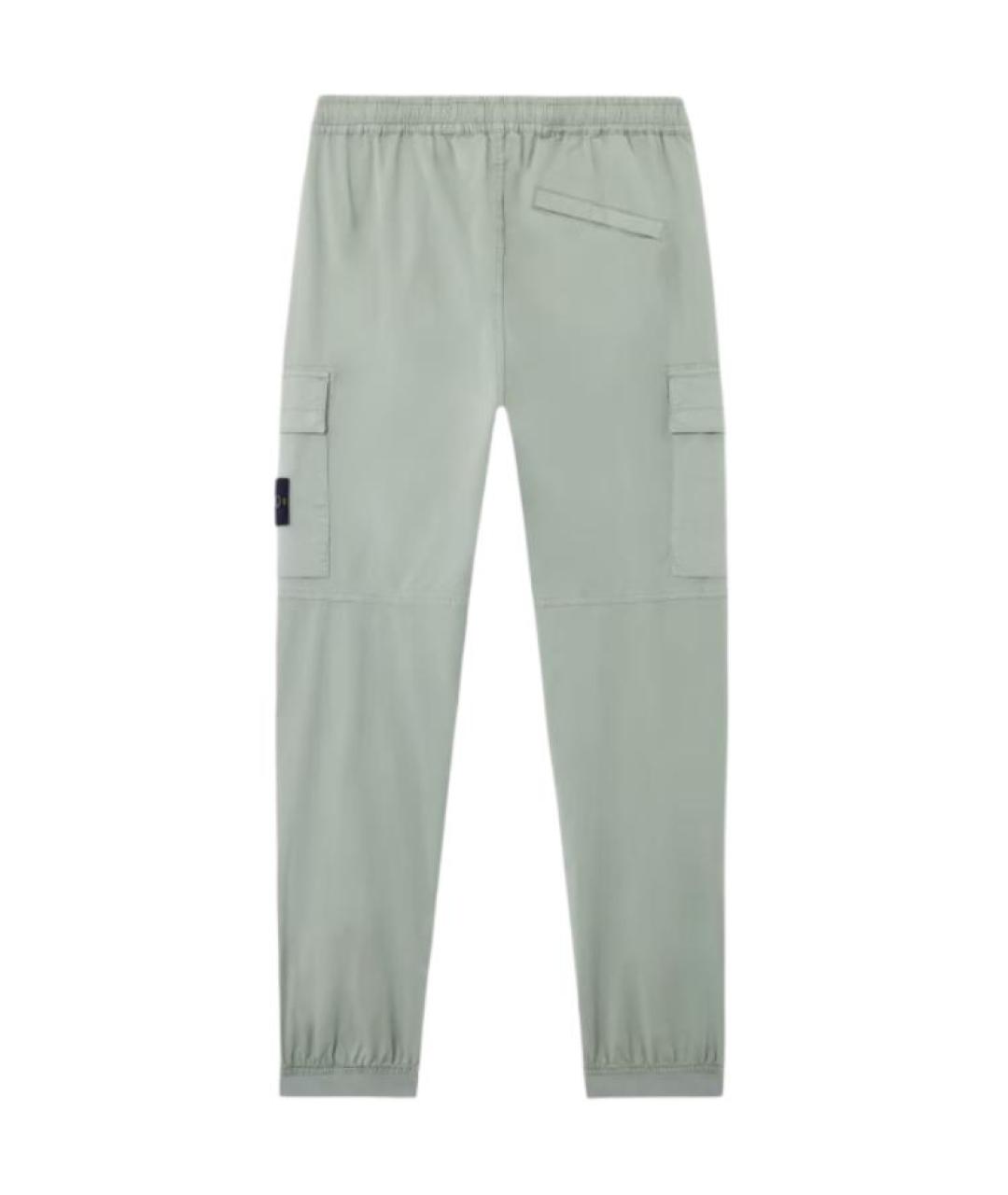 STONE ISLAND Зеленые брюки чинос, фото 2