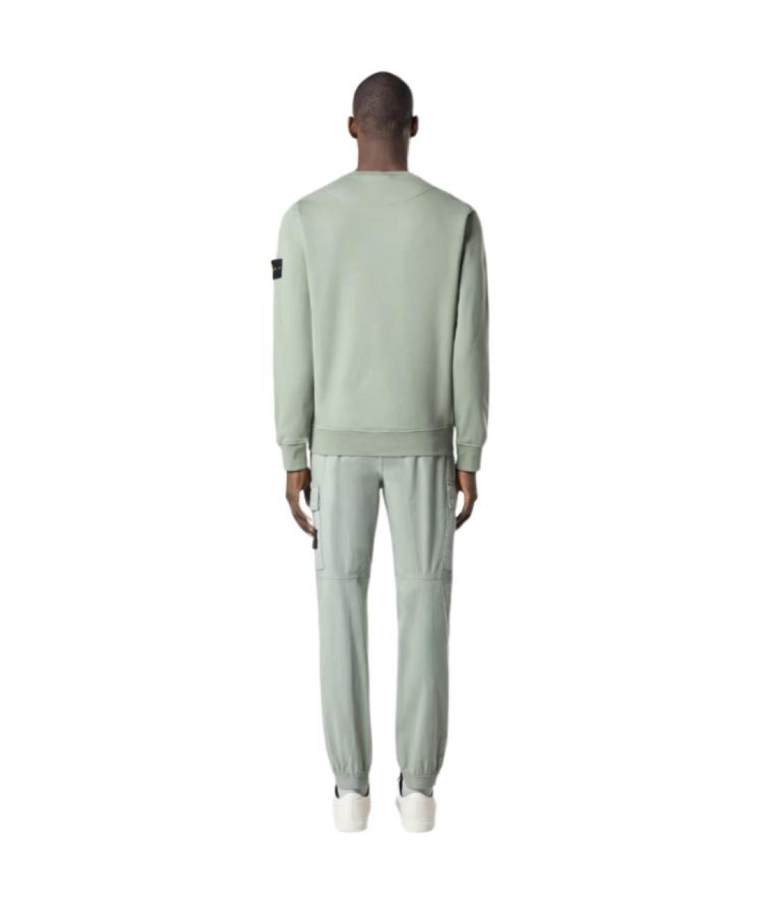 STONE ISLAND Зеленые брюки чинос, фото 4