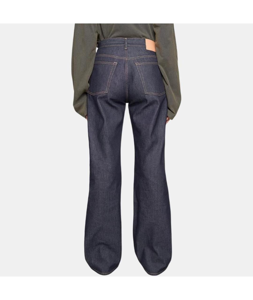 ACNE STUDIOS Темно-синие хлопковые джинсы клеш, фото 3