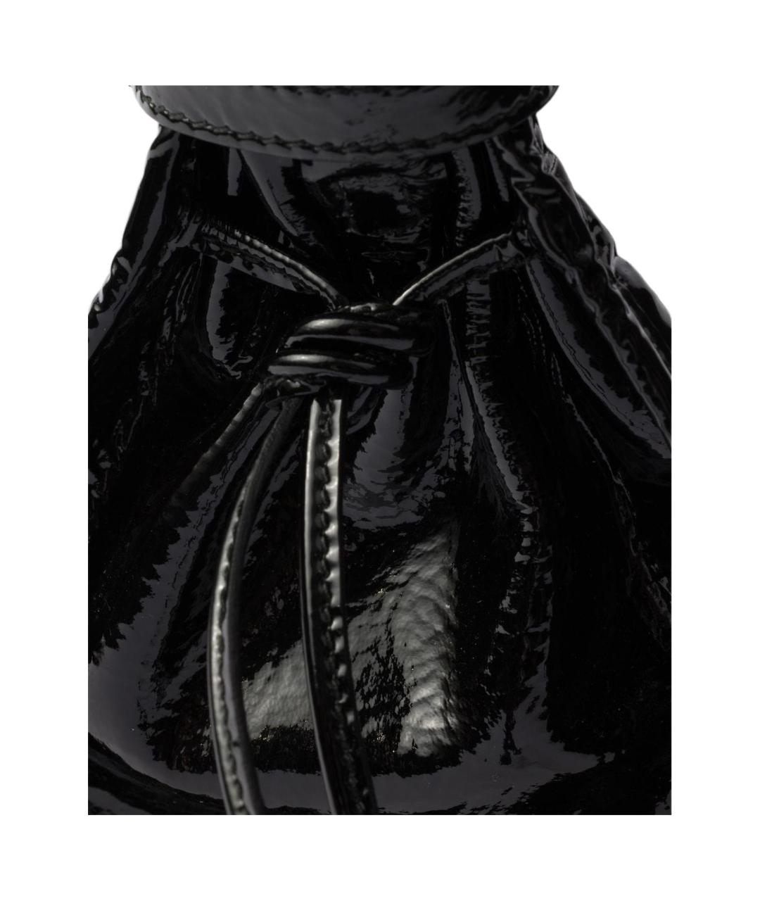 PRADA Черная сумка через плечо из лакированной кожи, фото 6