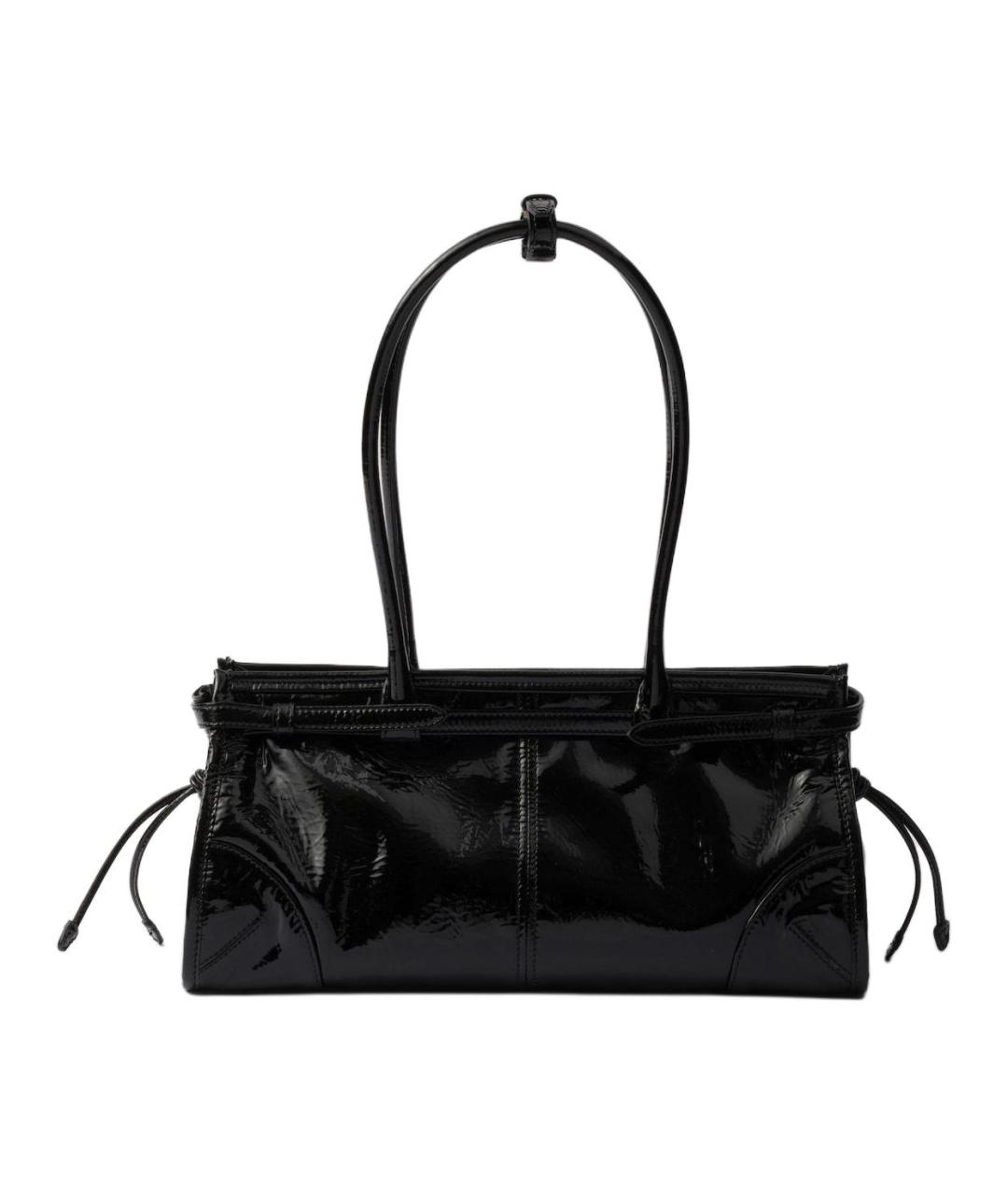 PRADA Черная сумка через плечо из лакированной кожи, фото 3