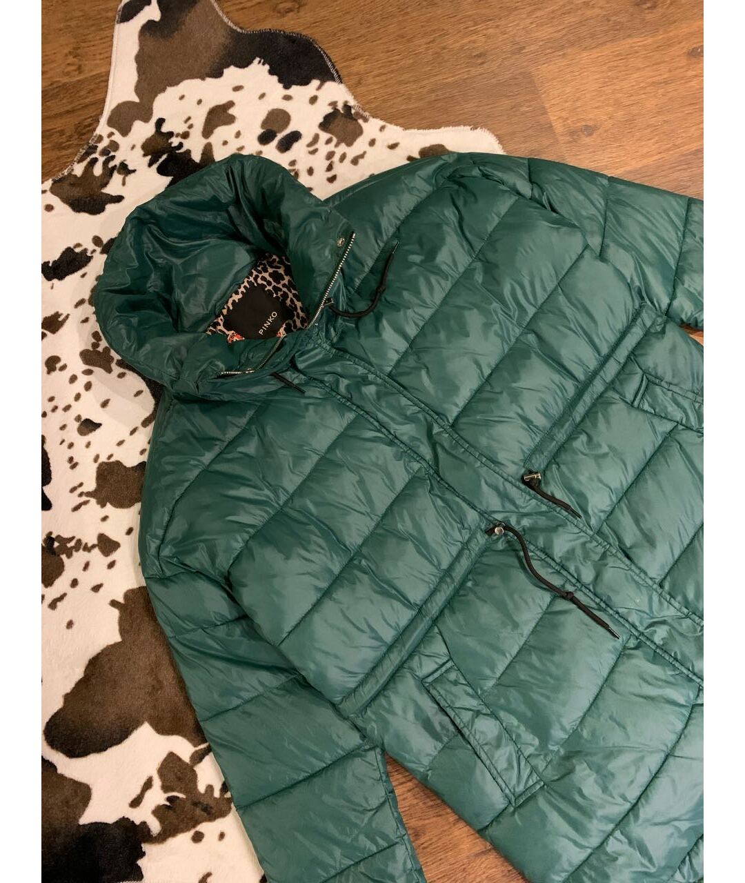 PINKO Зеленая полиэстеровая куртка, фото 2