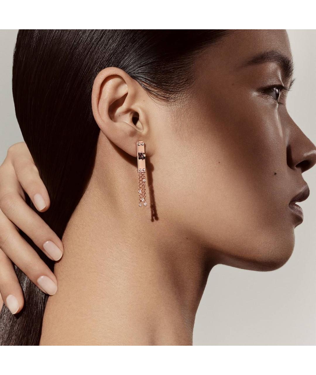 HERMES Розовые серьги из розового золота, фото 3