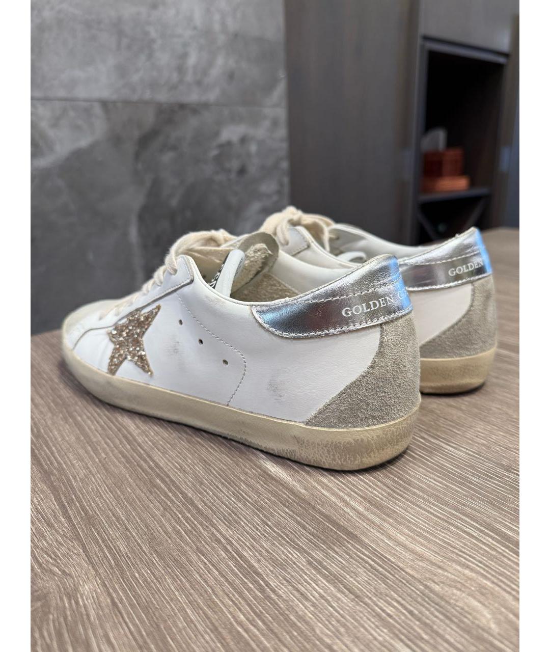 GOLDEN GOOSE DELUXE BRAND Белые кожаные кеды, фото 5