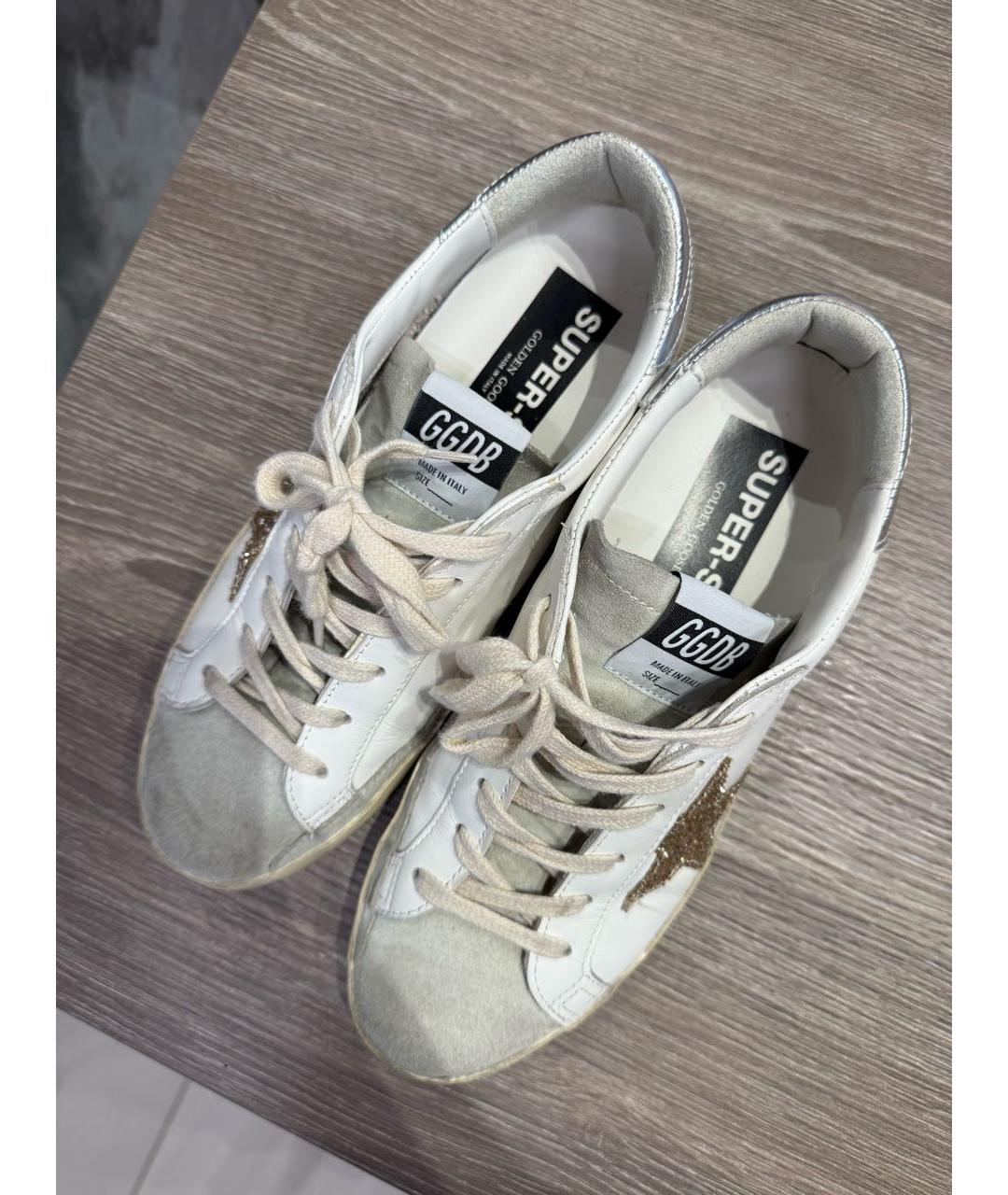 GOLDEN GOOSE DELUXE BRAND Белые кожаные кеды, фото 3