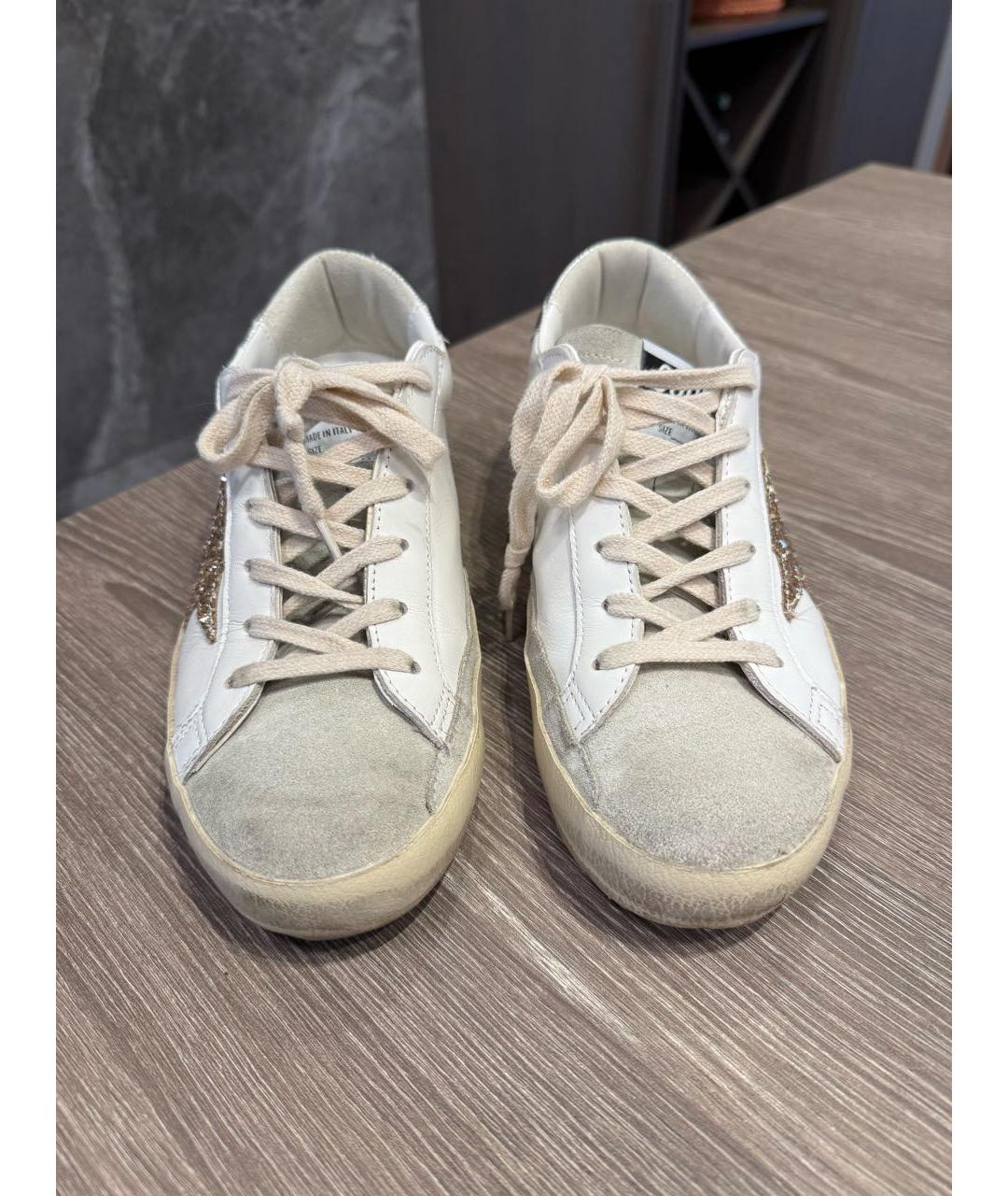 GOLDEN GOOSE DELUXE BRAND Белые кожаные кеды, фото 6