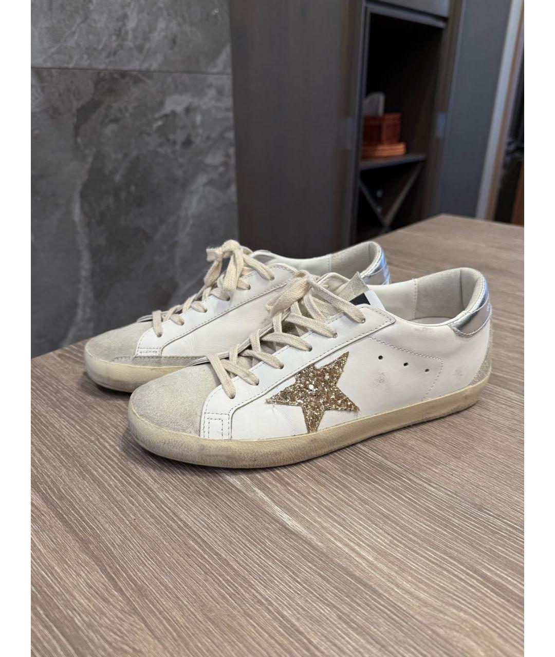 GOLDEN GOOSE DELUXE BRAND Белые кожаные кеды, фото 7