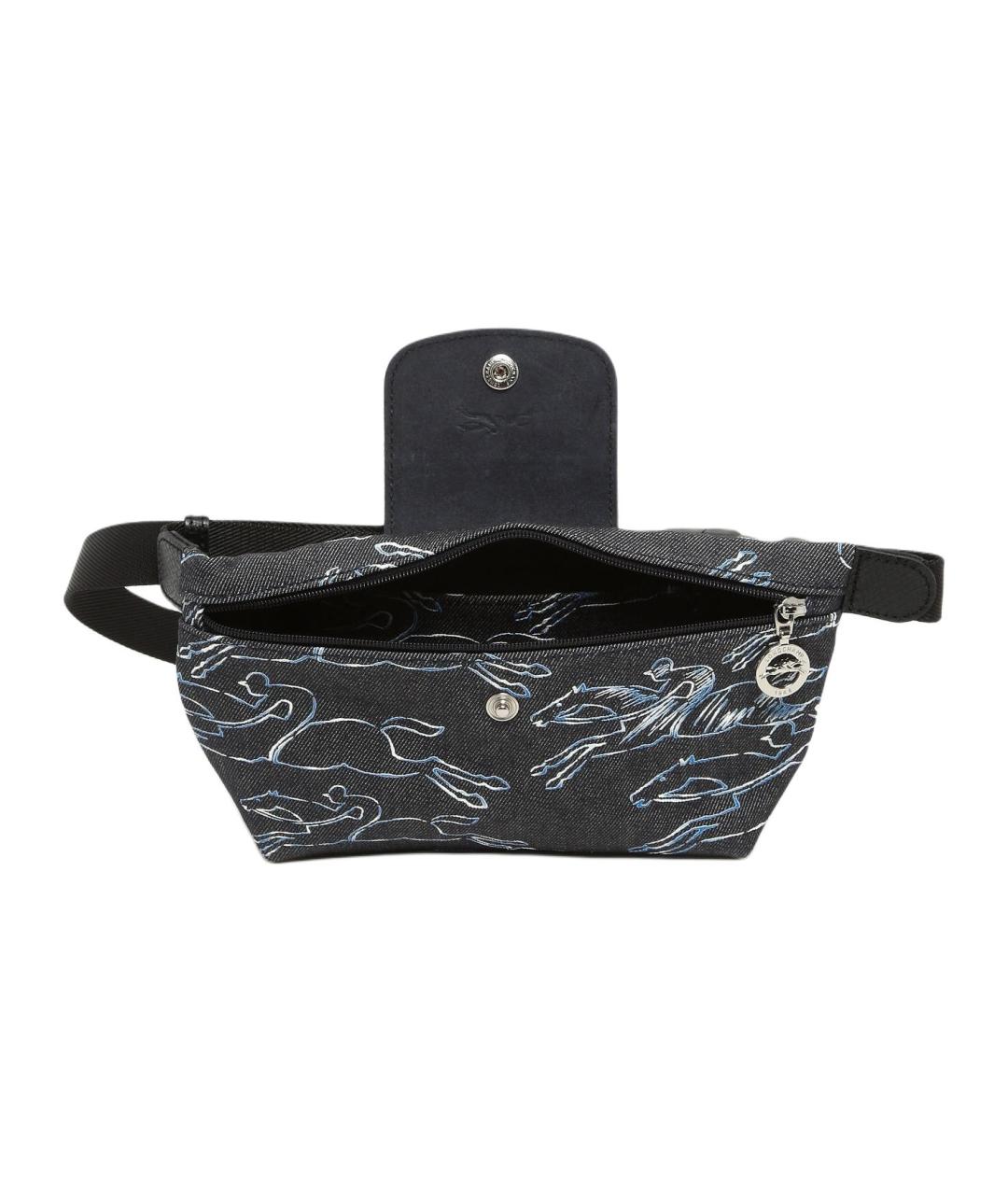 LONGCHAMP Темно-синяя тканевая поясная сумка, фото 4