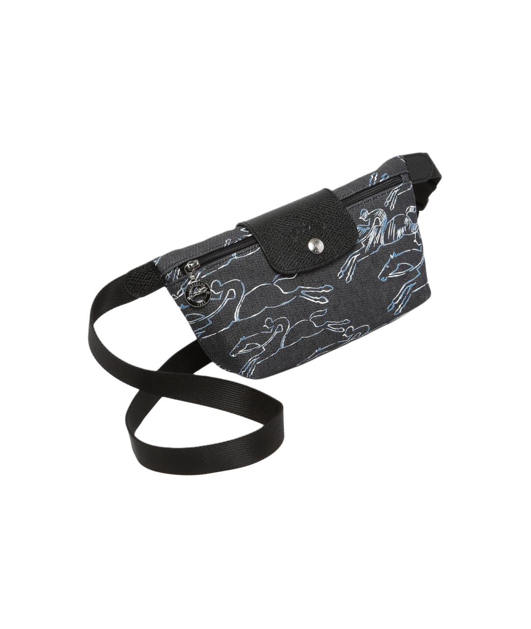 LONGCHAMP Темно-синяя тканевая поясная сумка, фото 2