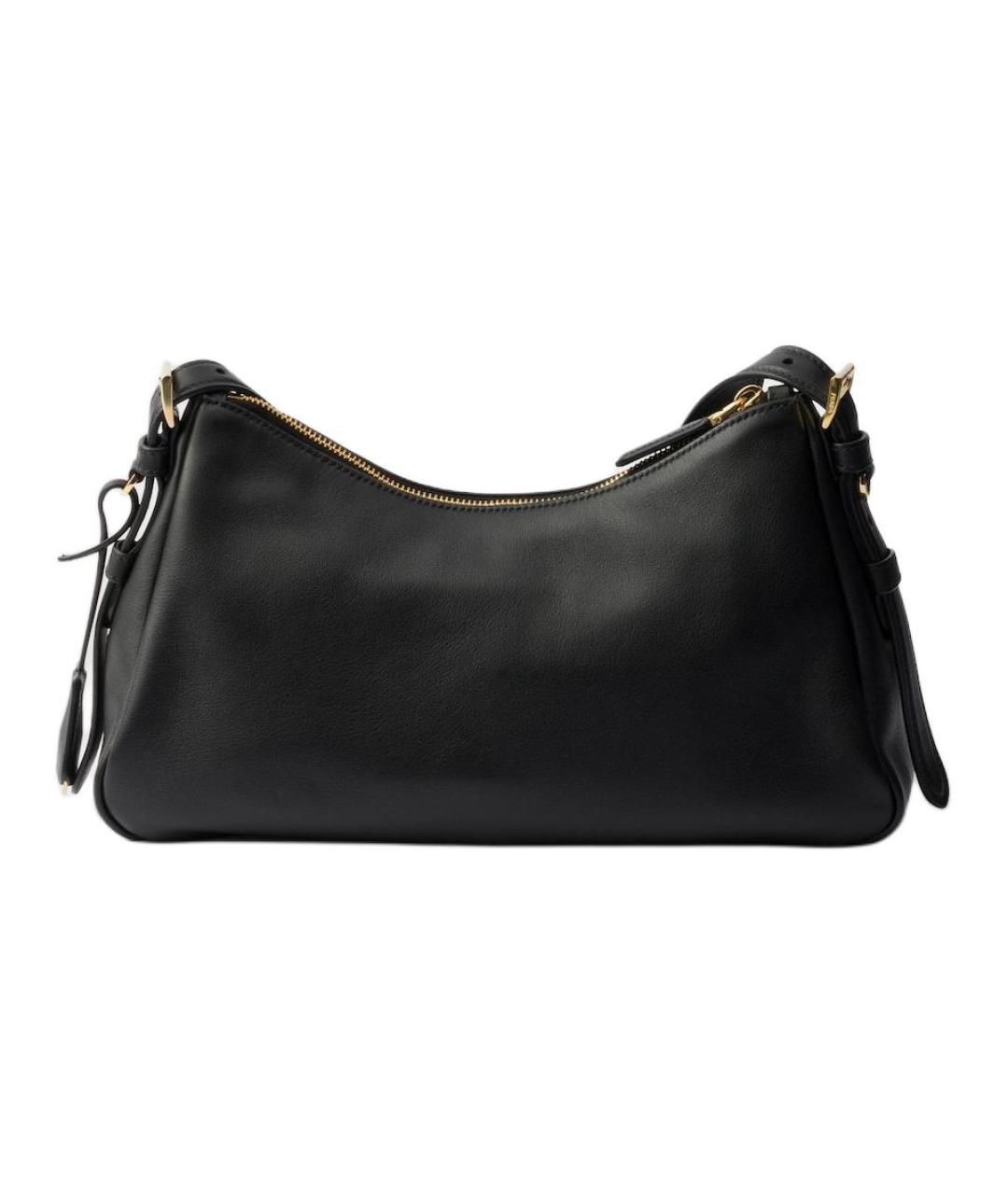 PRADA Черная кожаная сумка через плечо, фото 4