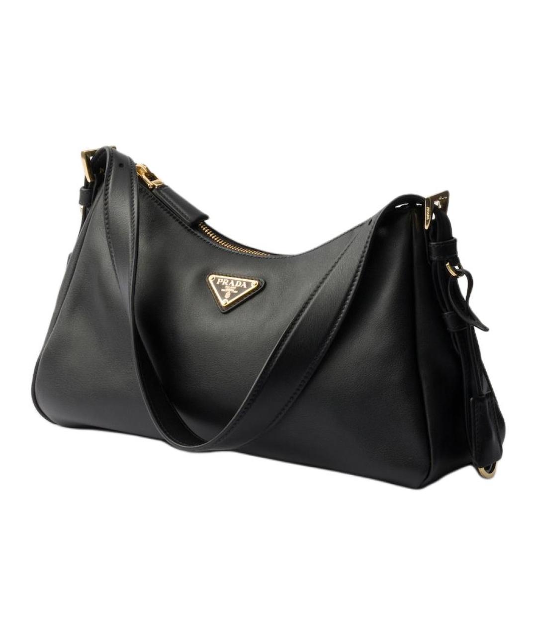 PRADA Черная кожаная сумка через плечо, фото 3