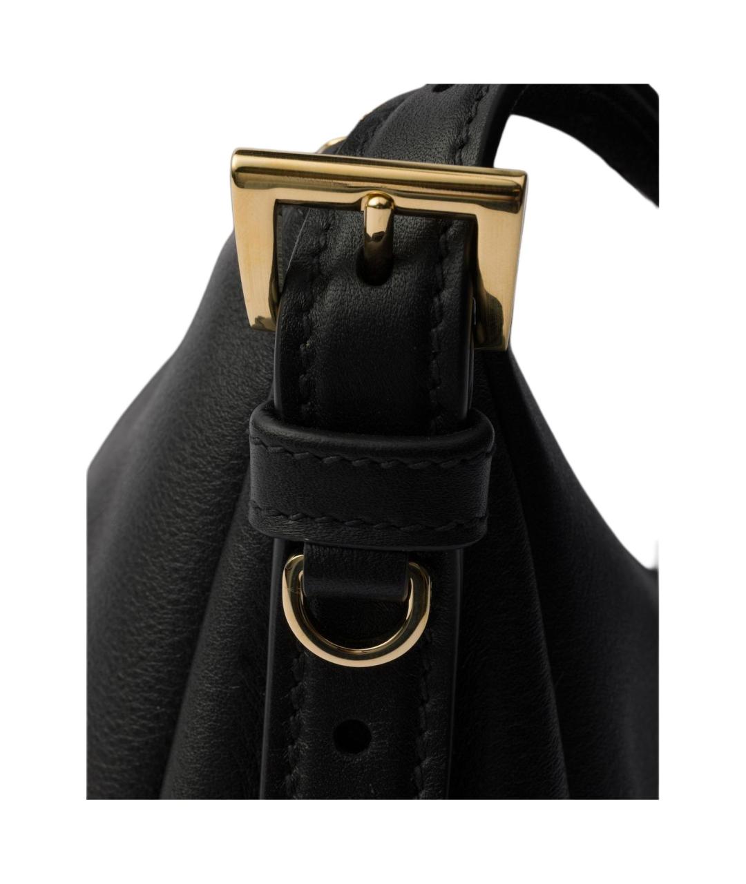 PRADA Черная кожаная сумка через плечо, фото 6