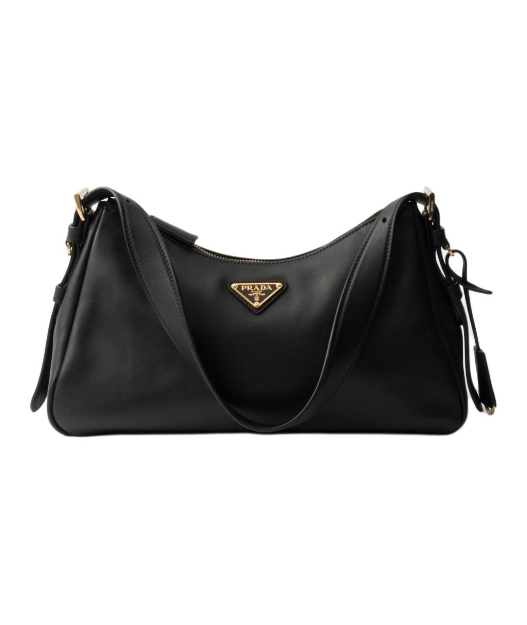 PRADA Черная кожаная сумка через плечо, фото 1