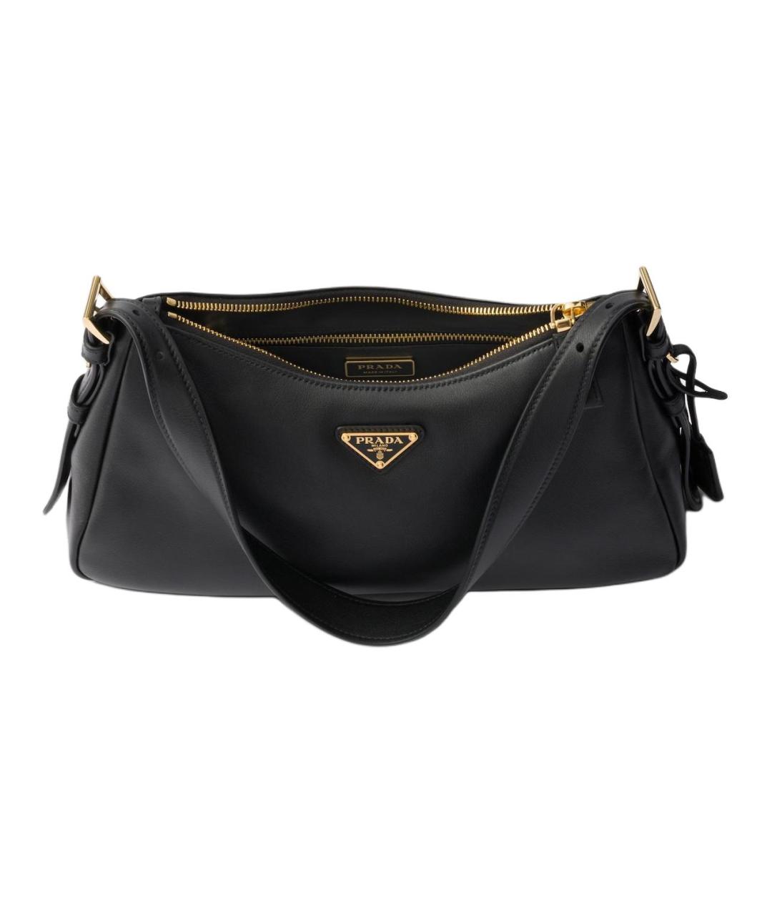 PRADA Черная кожаная сумка через плечо, фото 5