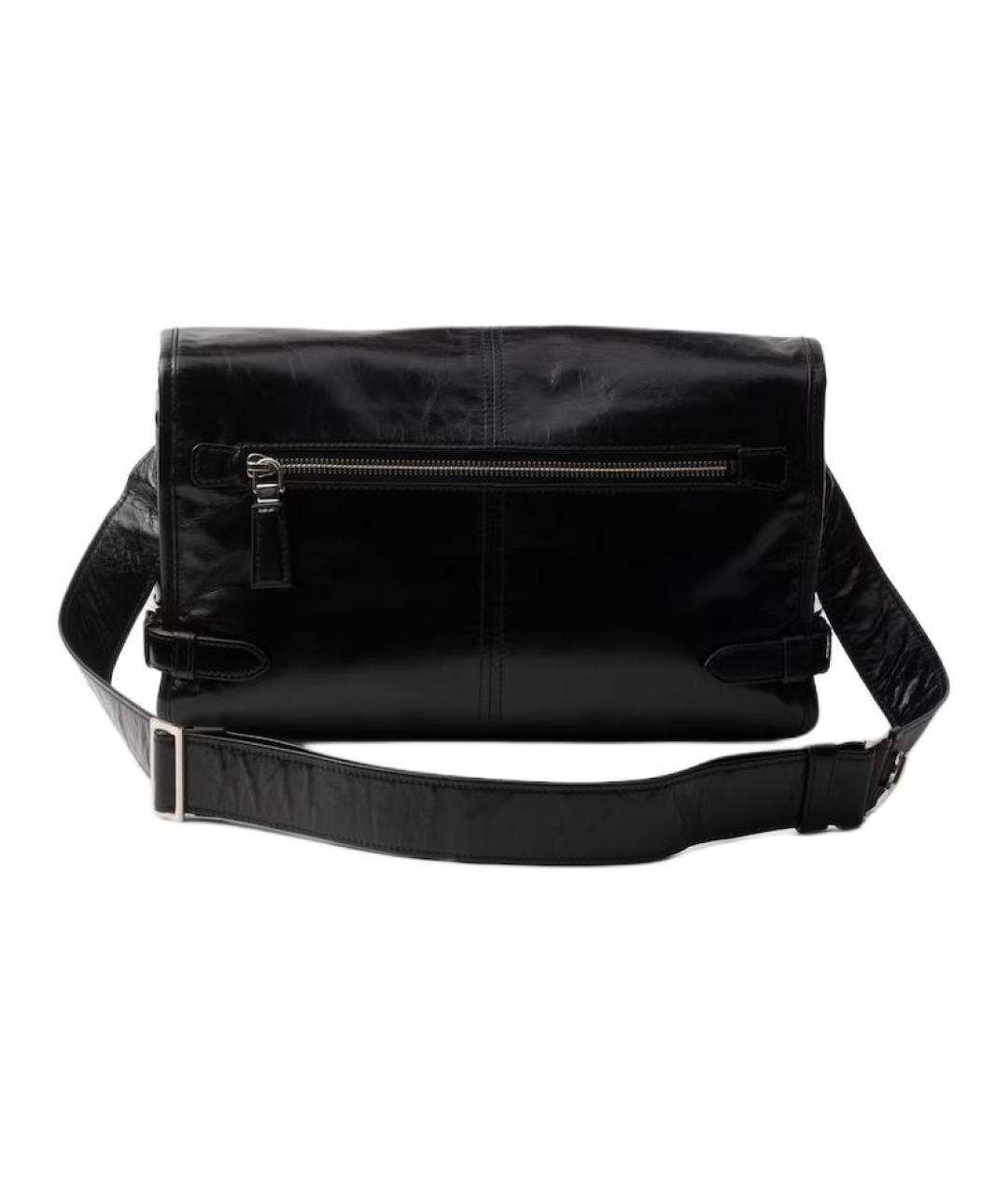 PRADA Черная кожаная сумка на плечо, фото 2