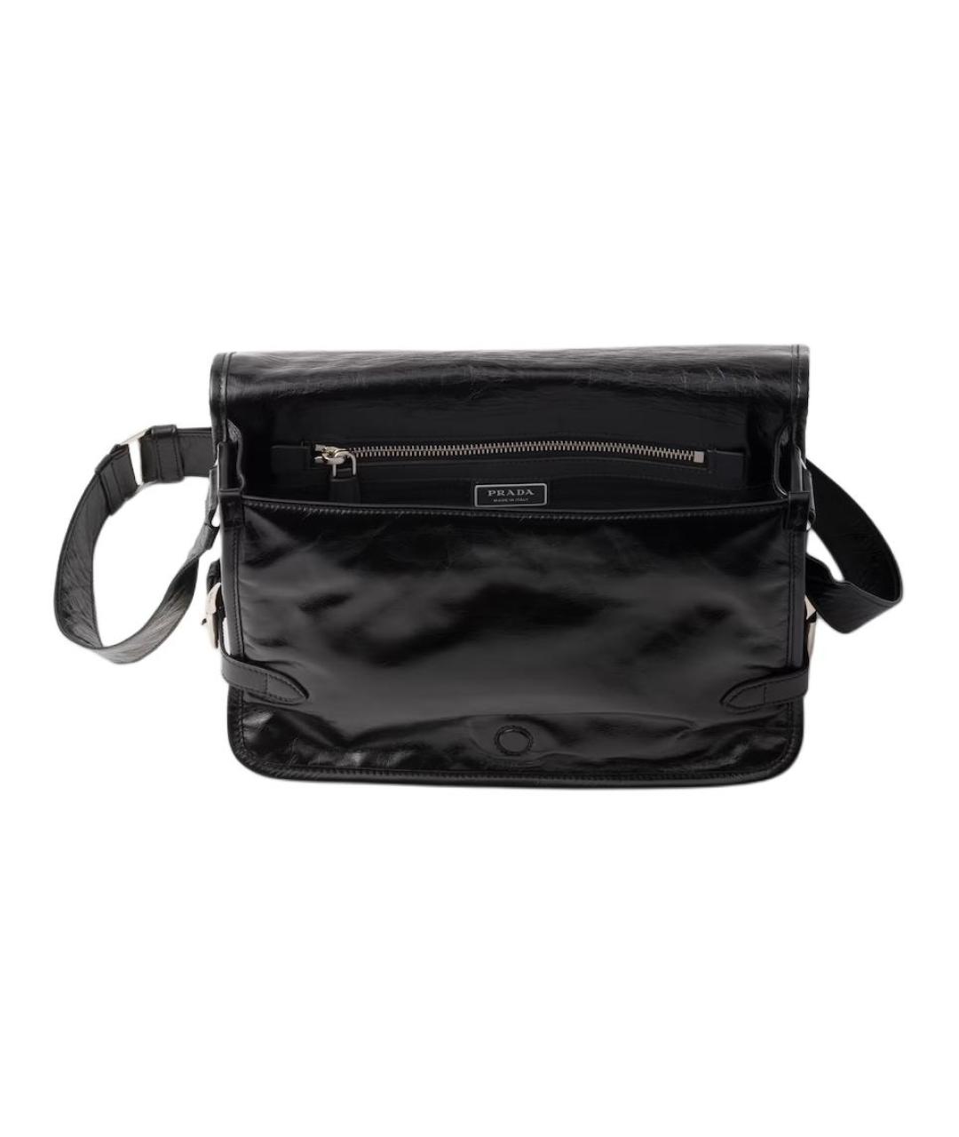 PRADA Черная кожаная сумка на плечо, фото 4