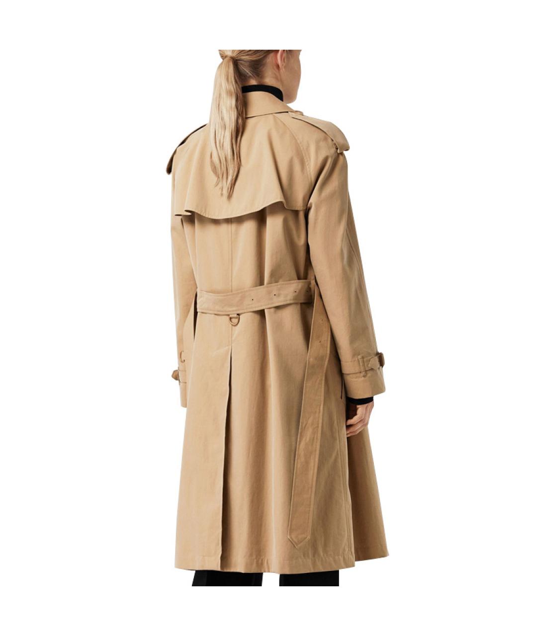 BURBERRY Бежевый хлопковый тренч/плащ, фото 3
