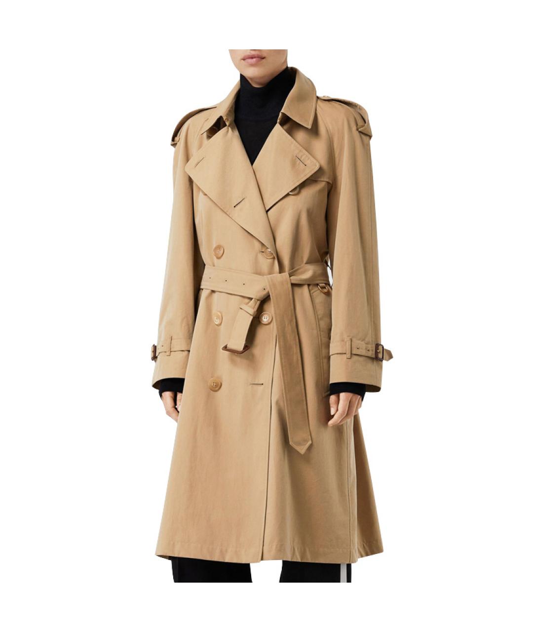 BURBERRY Бежевый хлопковый тренч/плащ, фото 2