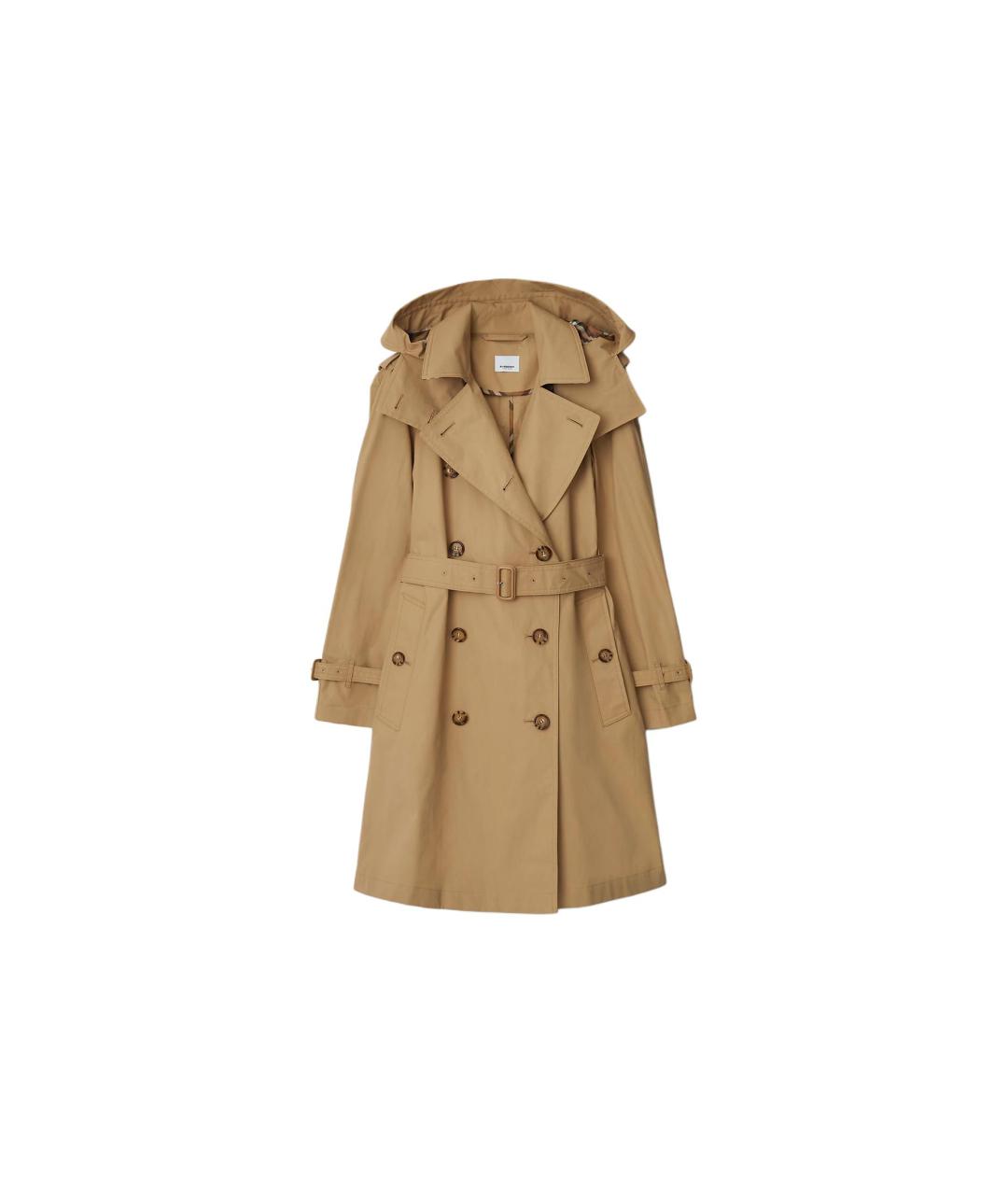 BURBERRY Бежевый хлопковый тренч/плащ, фото 1