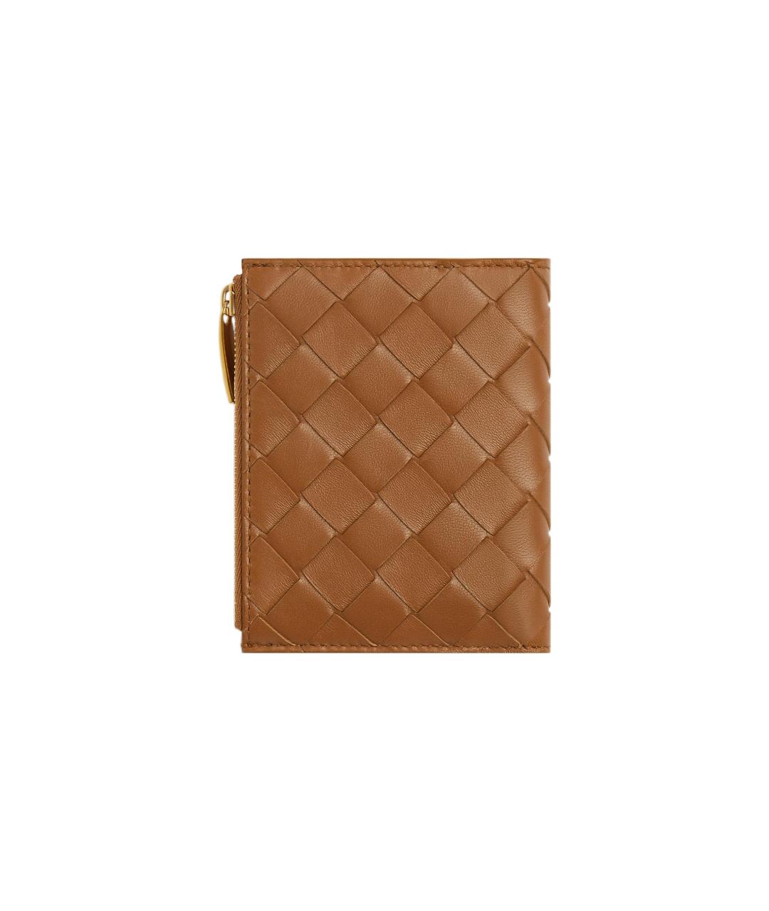 BOTTEGA VENETA Коричневый кожаный кошелек, фото 1