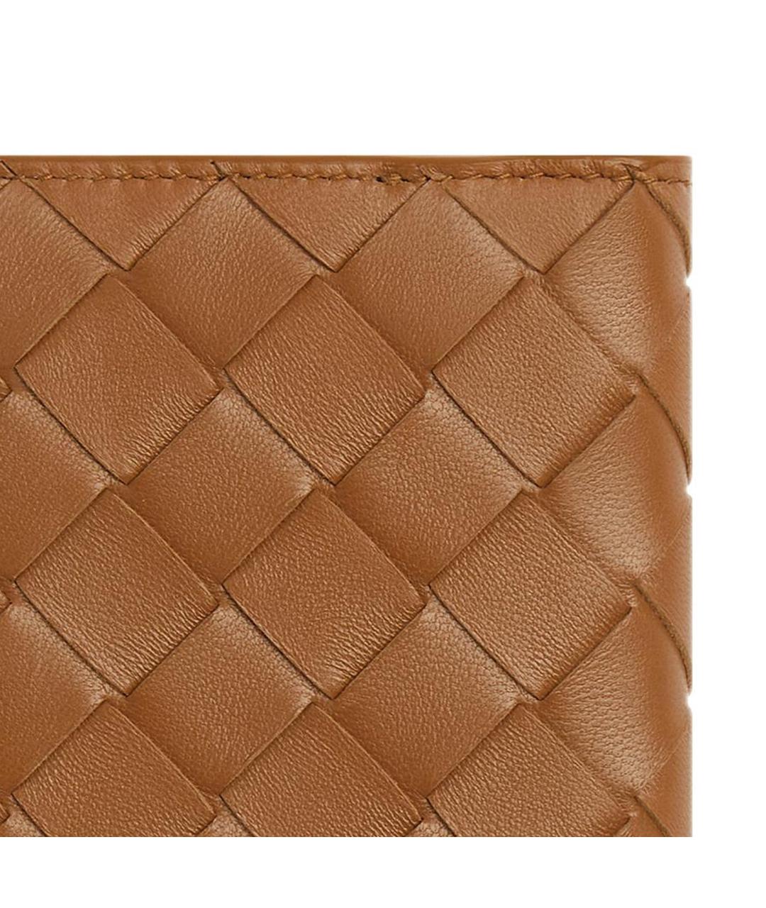 BOTTEGA VENETA Коричневый кожаный кошелек, фото 5