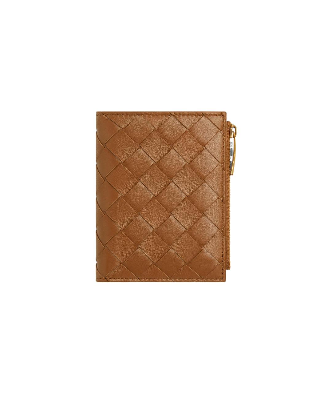 BOTTEGA VENETA Коричневый кожаный кошелек, фото 4