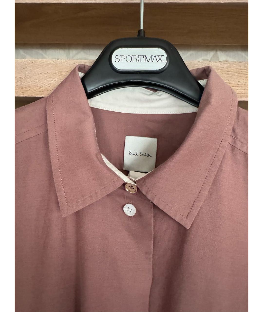 PAUL SMITH Розовое хлопковое повседневное платье, фото 4