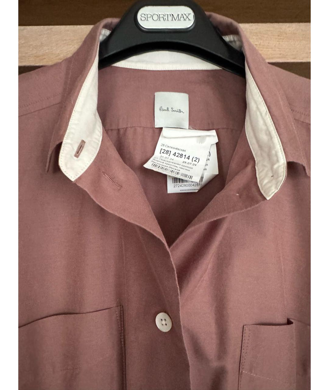 PAUL SMITH Розовое хлопковое повседневное платье, фото 3