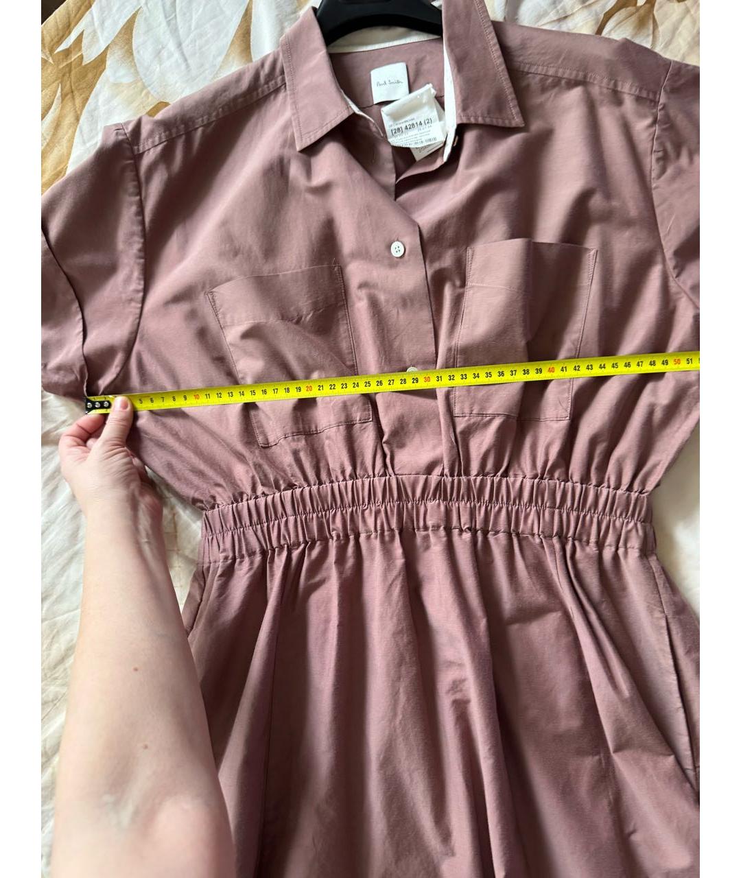 PAUL SMITH Розовое хлопковое повседневное платье, фото 6