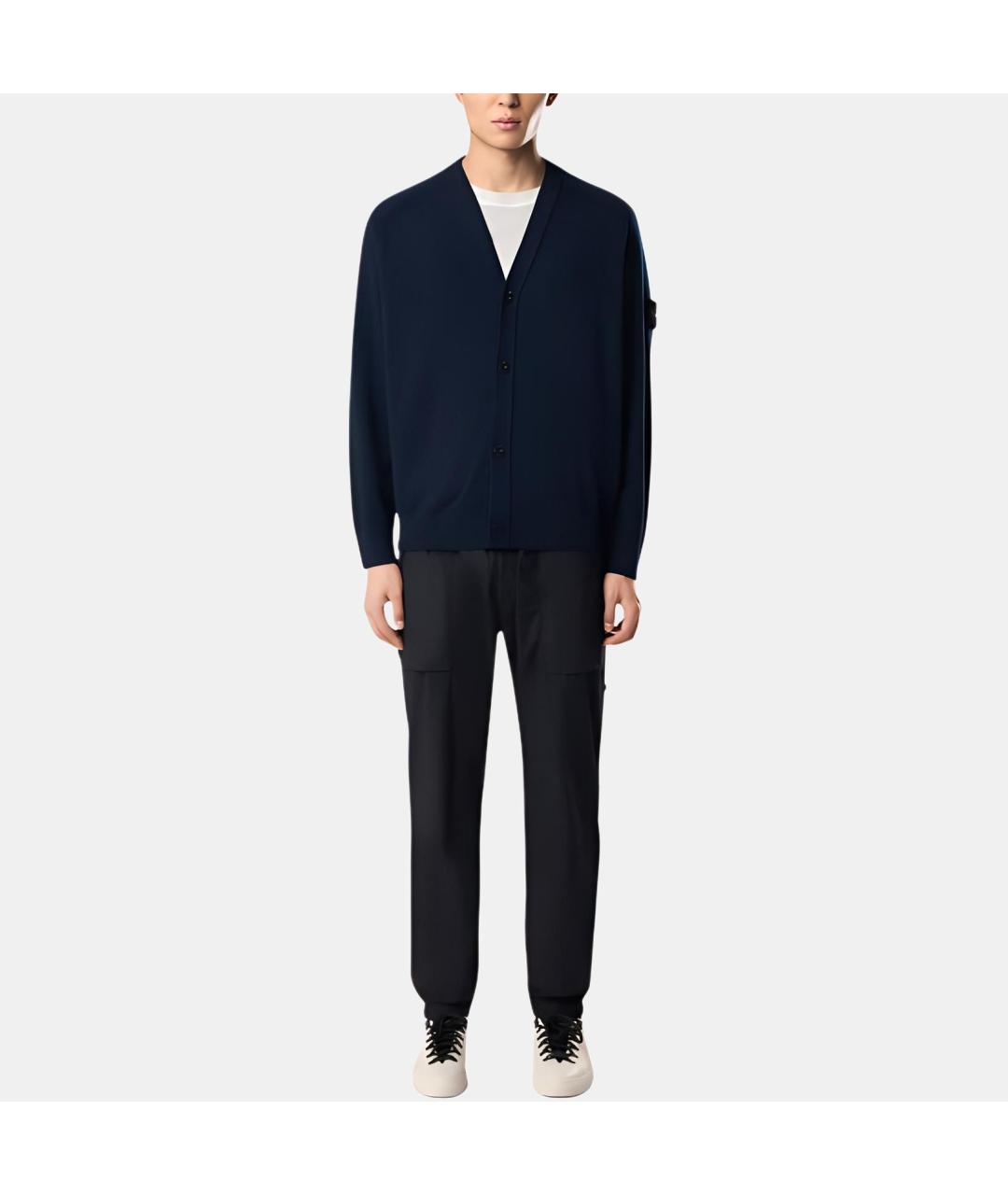 STONE ISLAND Темно-синий джемпер / свитер, фото 4