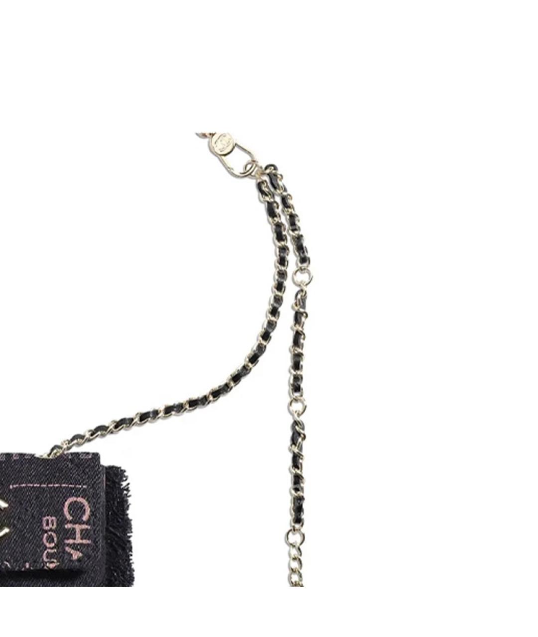 CHANEL Черная тканевая поясная сумка, фото 2