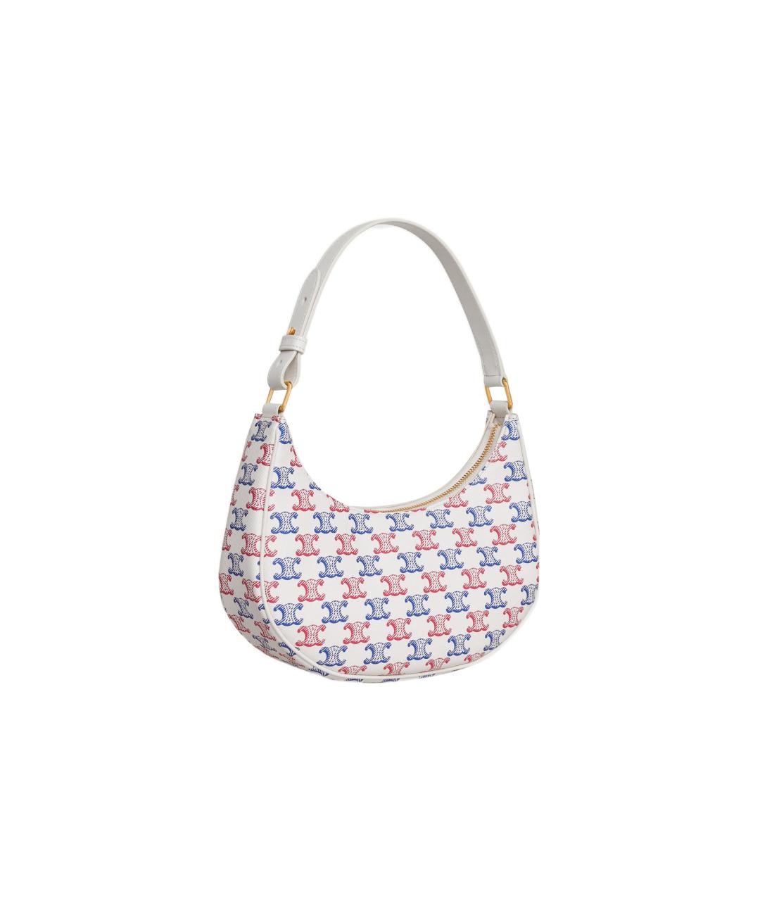 CELINE Белая кожаная сумка через плечо, фото 2