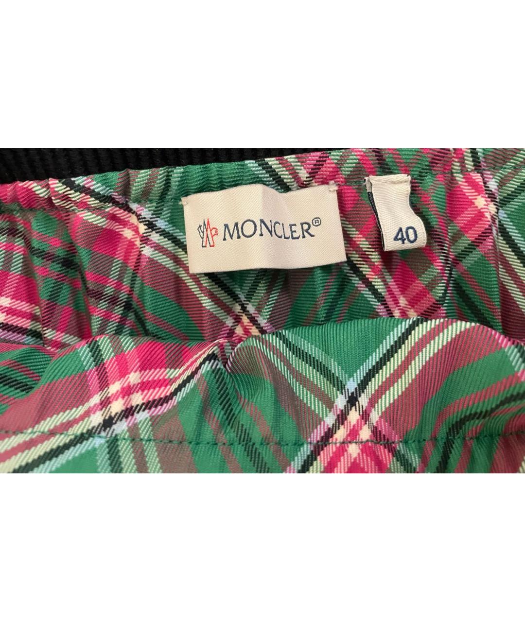 MONCLER Зеленая полиэстеровая юбка макси, фото 3