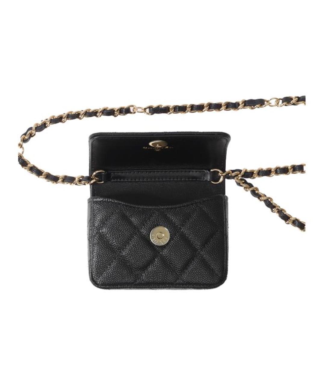 CHANEL Черная кожаная поясная сумка, фото 3