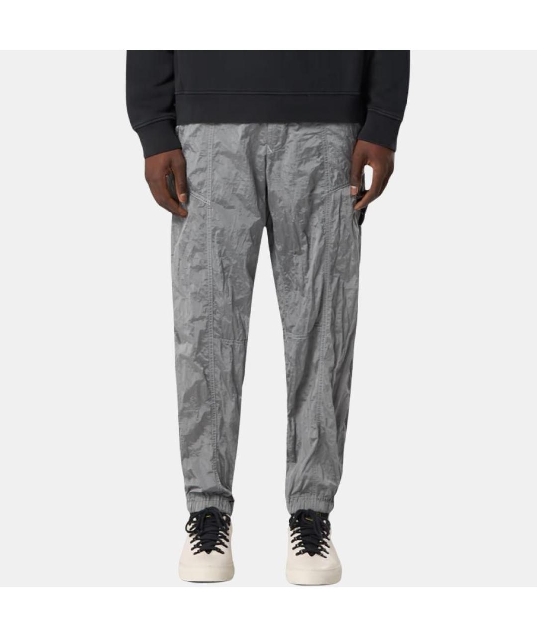 STONE ISLAND Серые повседневные брюки, фото 4