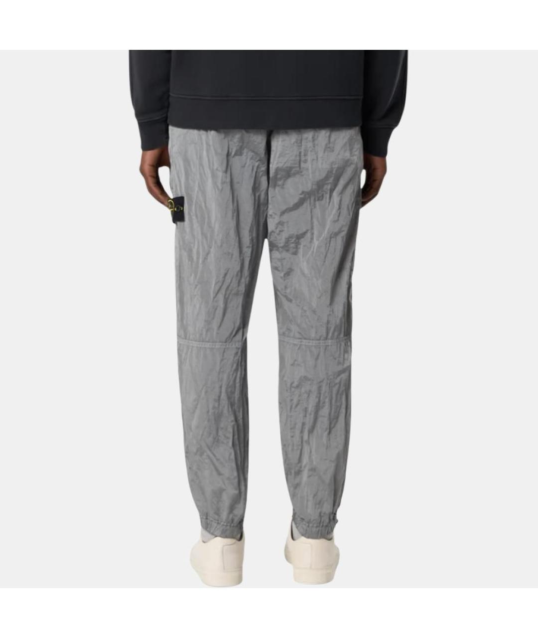 STONE ISLAND Серые повседневные брюки, фото 3
