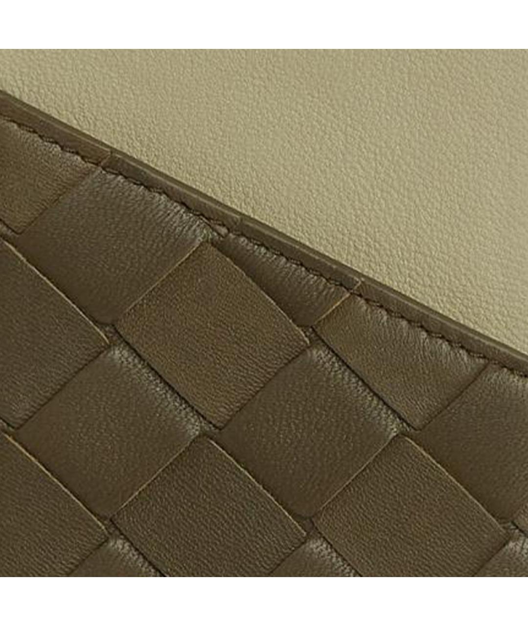 BOTTEGA VENETA Хаки кожаный кардхолдер, фото 3