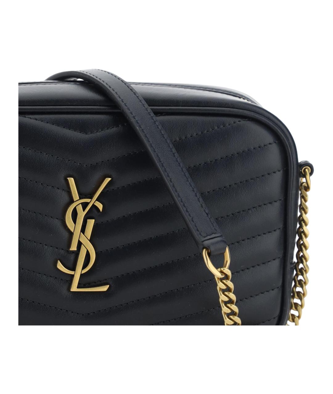 SAINT LAURENT Черная кожаная сумка через плечо, фото 4