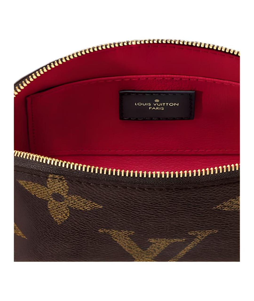 LOUIS VUITTON Коричневая косметичка, фото 4