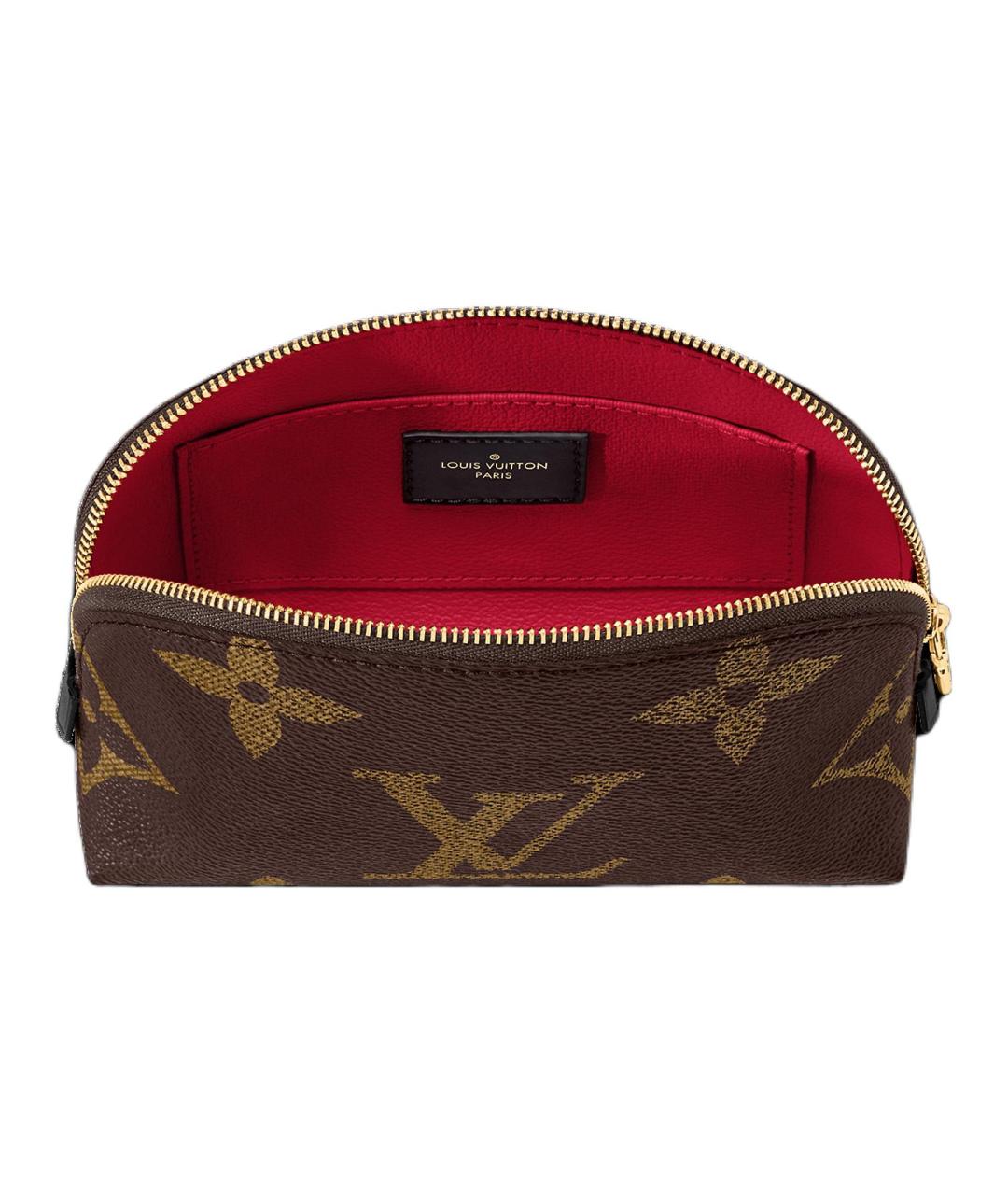 LOUIS VUITTON Коричневая косметичка, фото 3