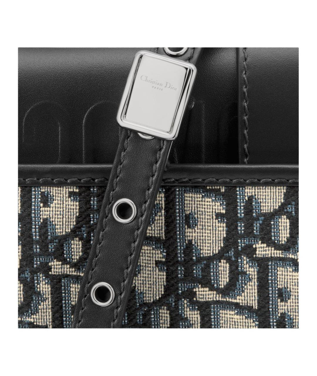 CHRISTIAN DIOR Черная кожаная сумка через плечо, фото 6