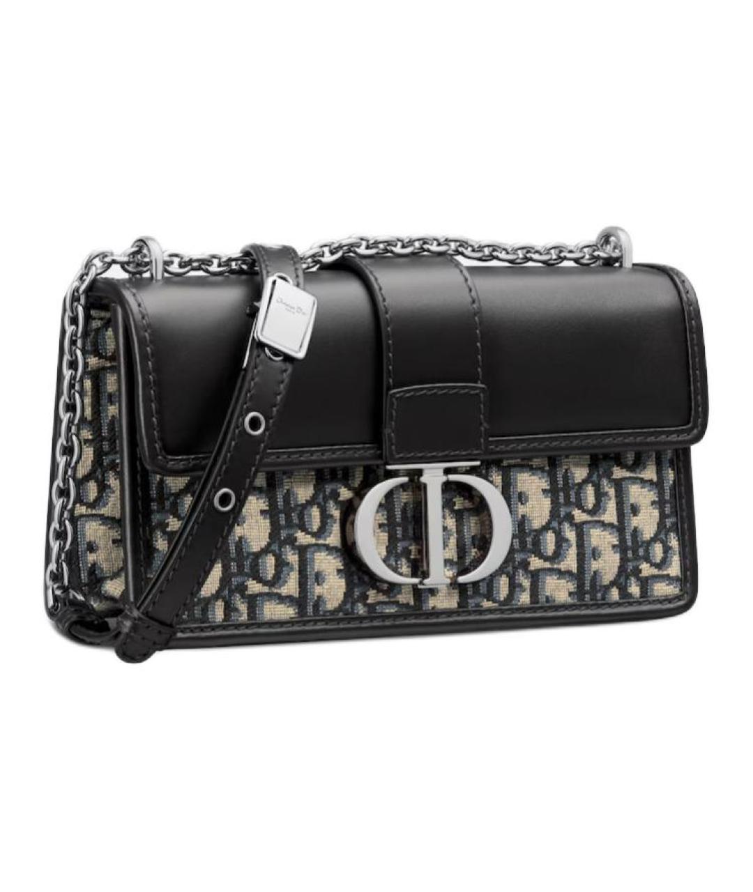 CHRISTIAN DIOR Черная кожаная сумка через плечо, фото 3